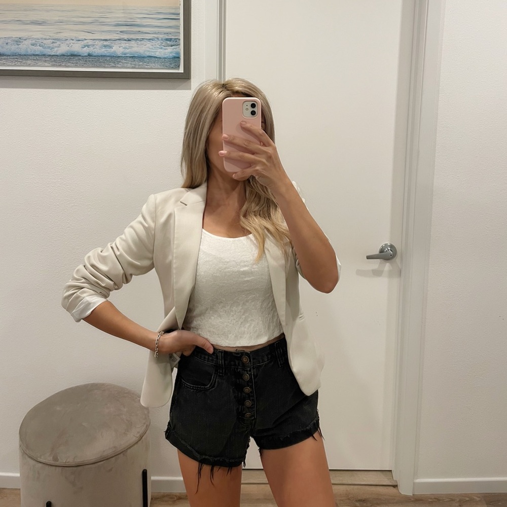Beige Blazer Jacket